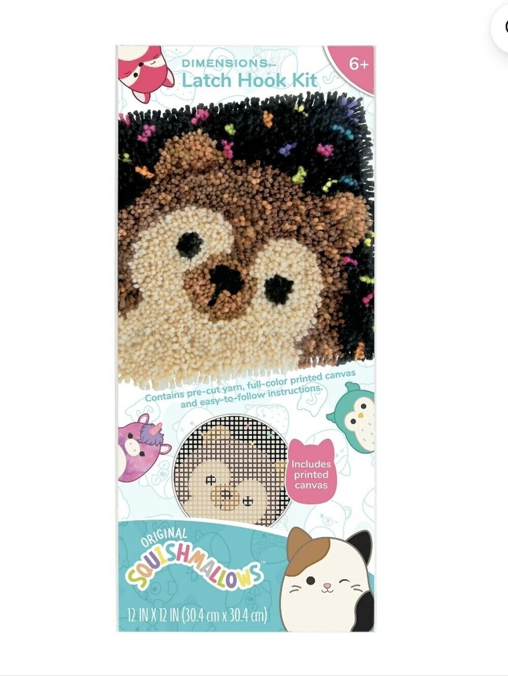 Dimensions Latch Hook Kit Squishmallows 12x12” Kit Handmade Craft NEW - Picture 5 of 5